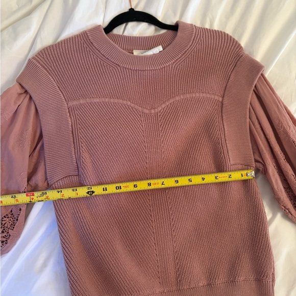Ba&sh Lace Detailed Knit Sweater - Medium - Rose - Picture 5 of 5